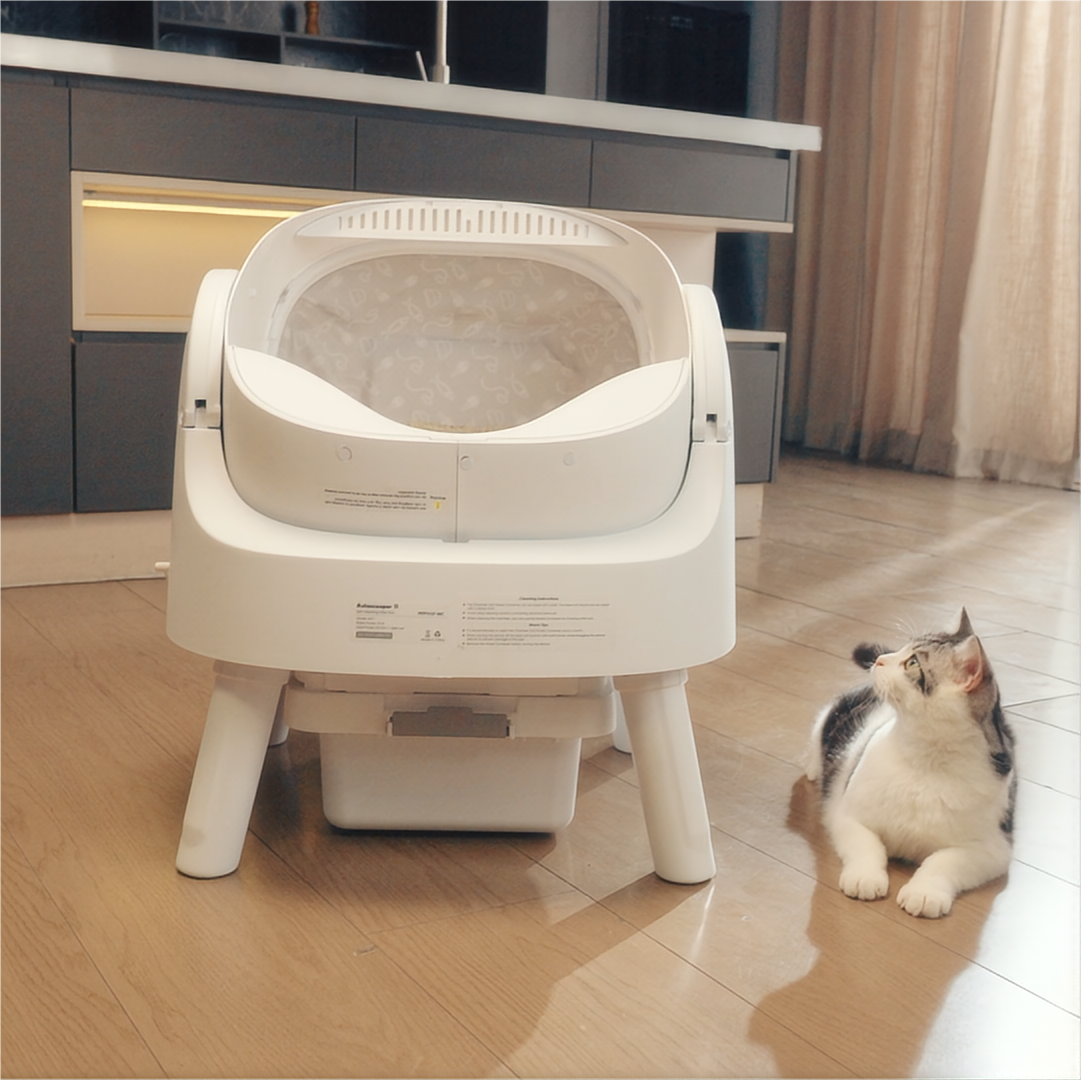 PETPIVOT Self-cleaning litter box designed for cats easy using without apps