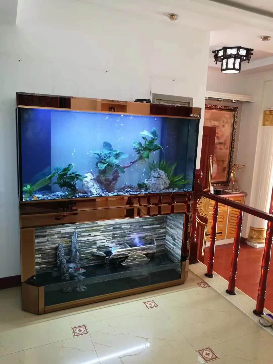 Custom Fish Tanks Chiller For Tank Corner 200 Gallon Decoration Accessories Salt Water Full Set Nano Aquarium Tank