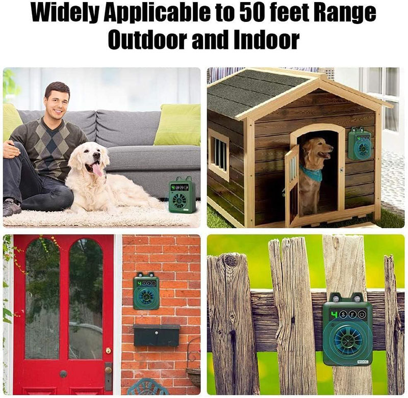 Rechargeable Waterproof Outdoor Sonic Bark Box Stopper Ultrasonic Anti Barking Device Stop Dog Barking Deterrent
