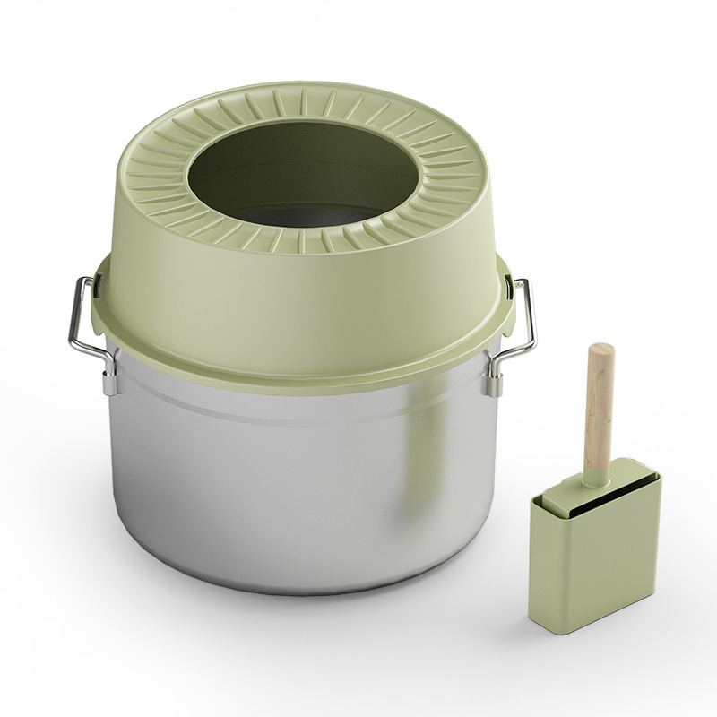 Large Enclosed Cat Toilet Durable Stainless Steel Cats Litter Box Pet Litter Box Tray With Scoop