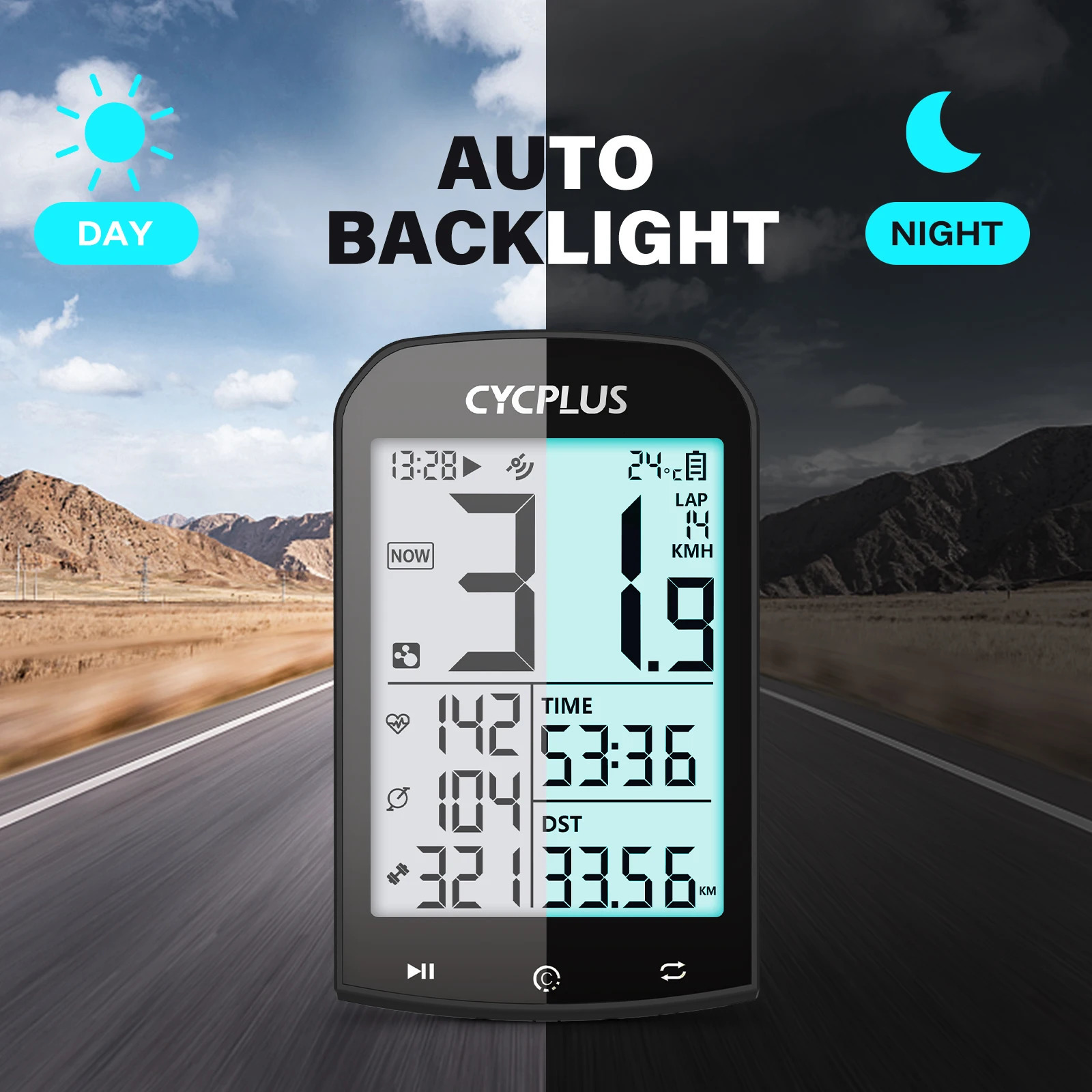 CYCPLUS M1 GPS Bike Computer Cycling Speedometer Bluetooth 50 ANT Ciclismo Speed Meter for Accessories 35 Hours Working 241125