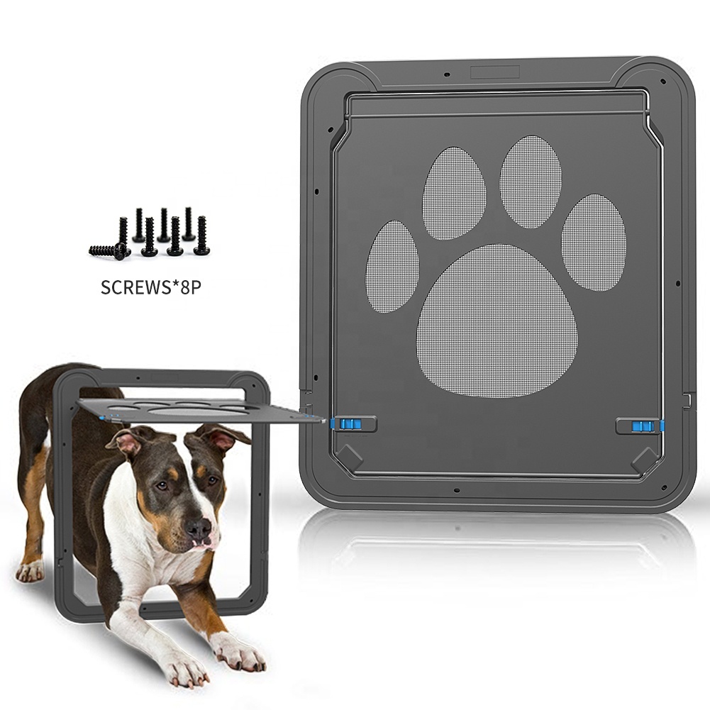 Durable Hot Sale ABS Dog Door Lockable Interior Pet Cat Doors for Screen Door, Doggie Door