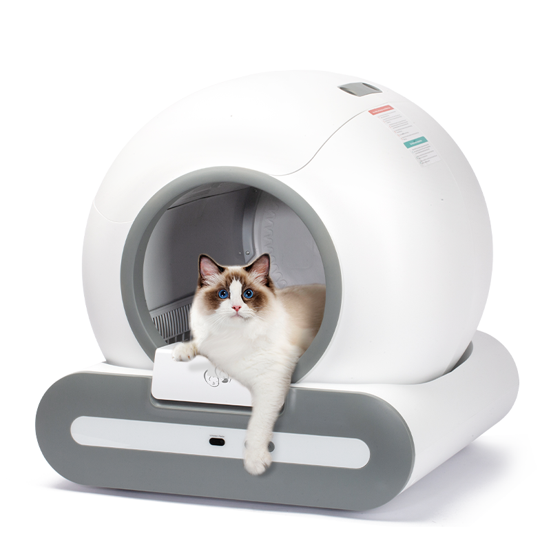 New Ti+ EU Warehouse Low Price APP Controlled Intelligent Smart Self-Cleaning Cat Litter Box Automatic Plastic Cat Toilet