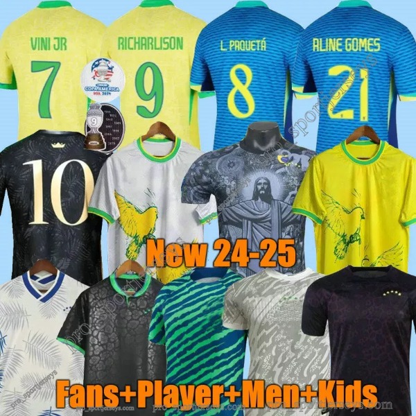 ENDRICK CASEMIRO BrAZiLs soccer jerseys 24 25 Camiseta RICHARLISON PAQUETA VINI JR RODRYGO RAPHINHA Brasil maillots football shirt men women kids uniform