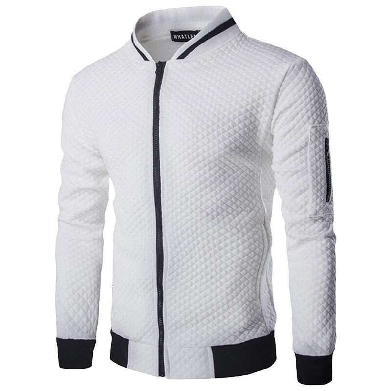Checkered Sweatshirt Cardigan Men's Sports Casual Fashion Jacket Zipper B3