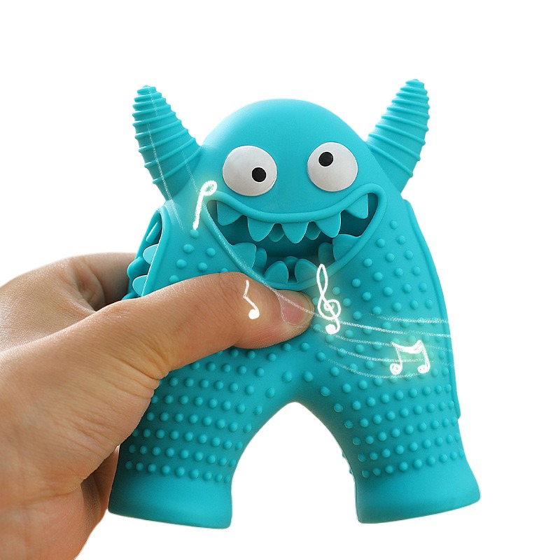 Pet Products Pet Interactive & Movement Toys Squeak Puppy Teeth Cleaning Treat Ball Silicone Pet Chew Toys Dog Chew Toy