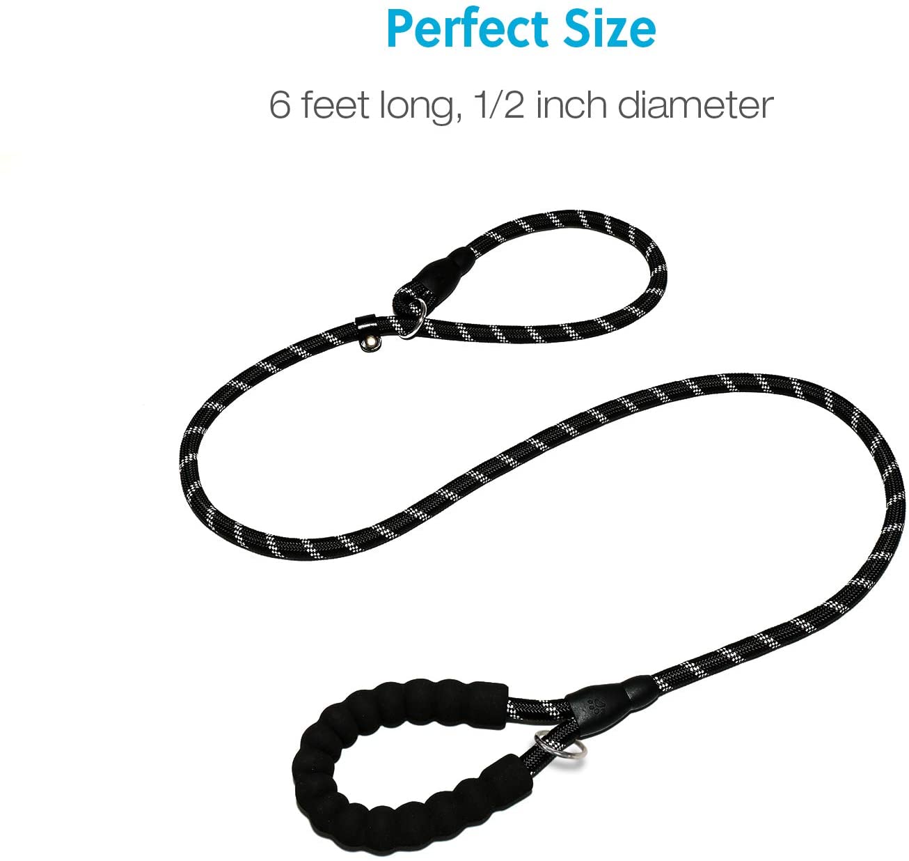 Wholesale OEM Pet Leashes Clasp Climb Variety Color handsfree Reflective Nylon Braided Rope Dog Leash with Soft Padded Handle