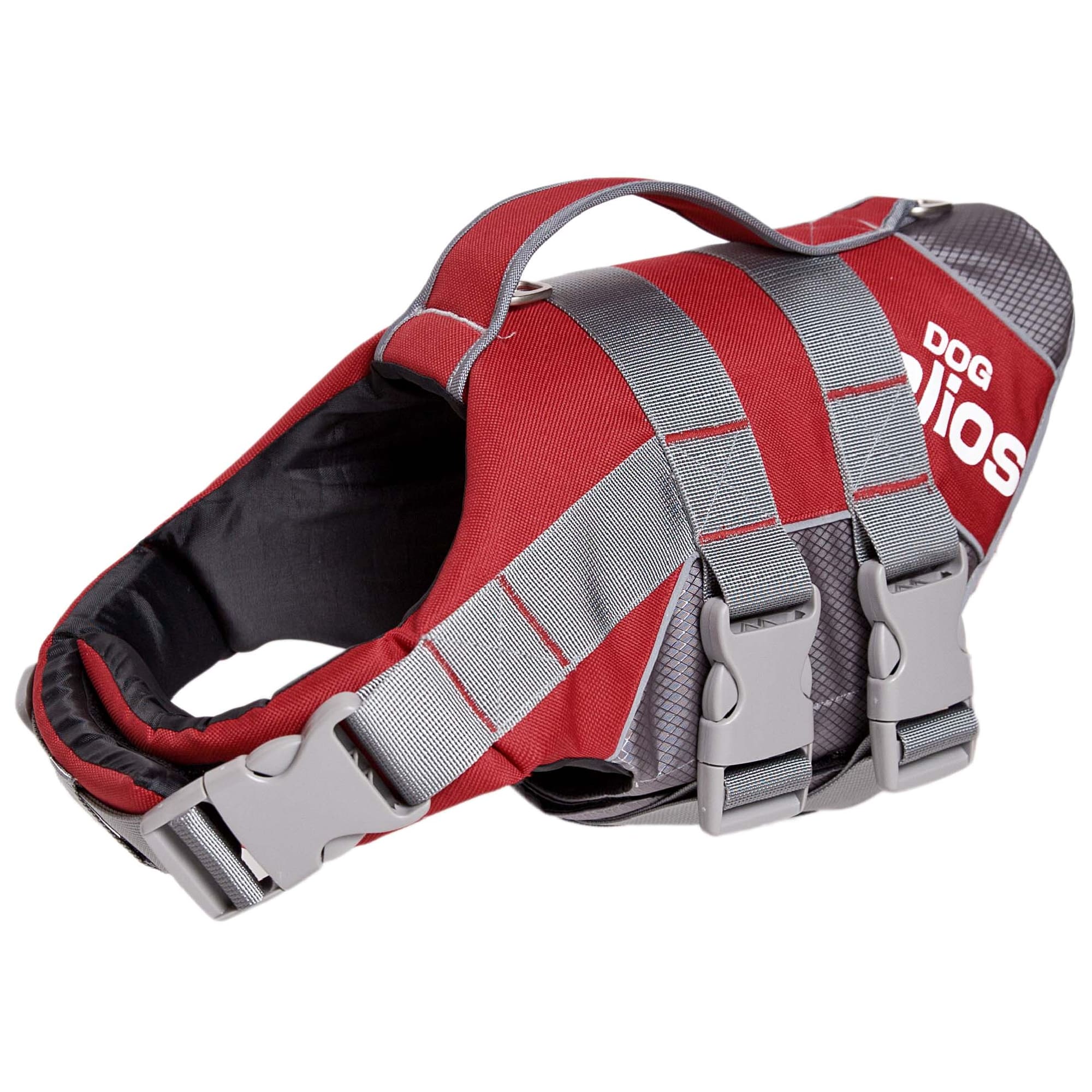 Dog Helios Red Splash-Explore Outer Performance 3M Reflective and Adjustable Buoyant Dog Harness and Life Jacket, Large