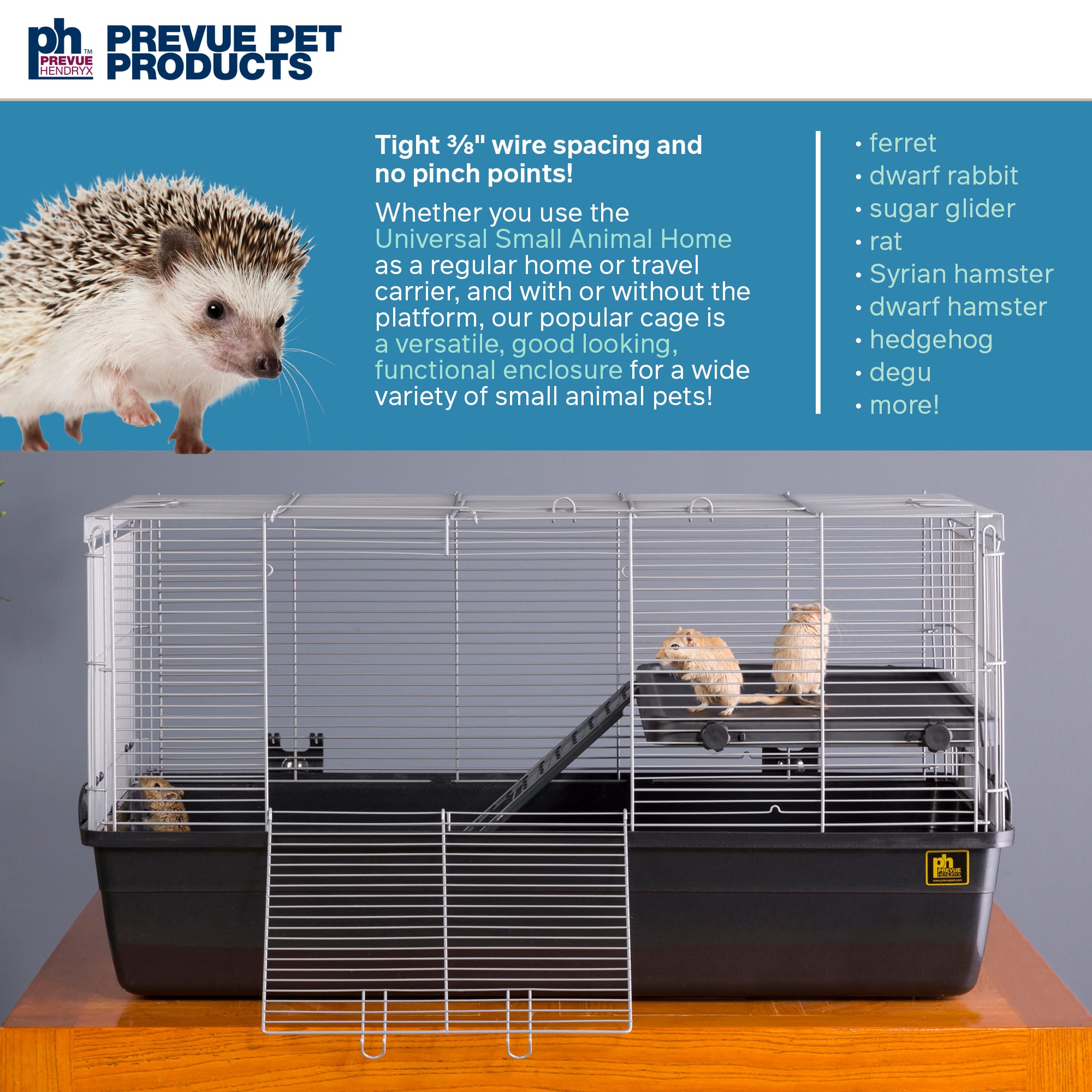 Prevue Pet Products Universal Small Animal Home Gray, Large