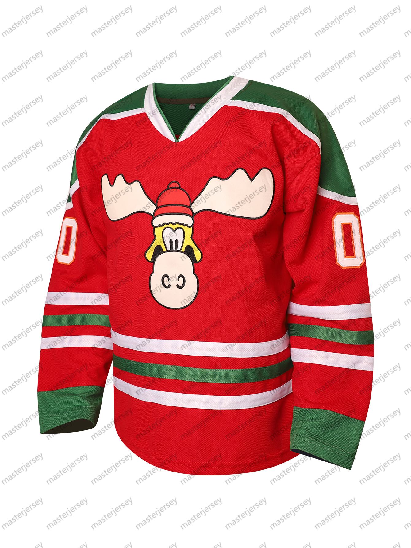 #00 GRISWOLD Red Men's Ice Hockey Jerseys Stitched Letters with Pullover Closure Long Sleeves Adult Hoody In Stock Fast Shipping