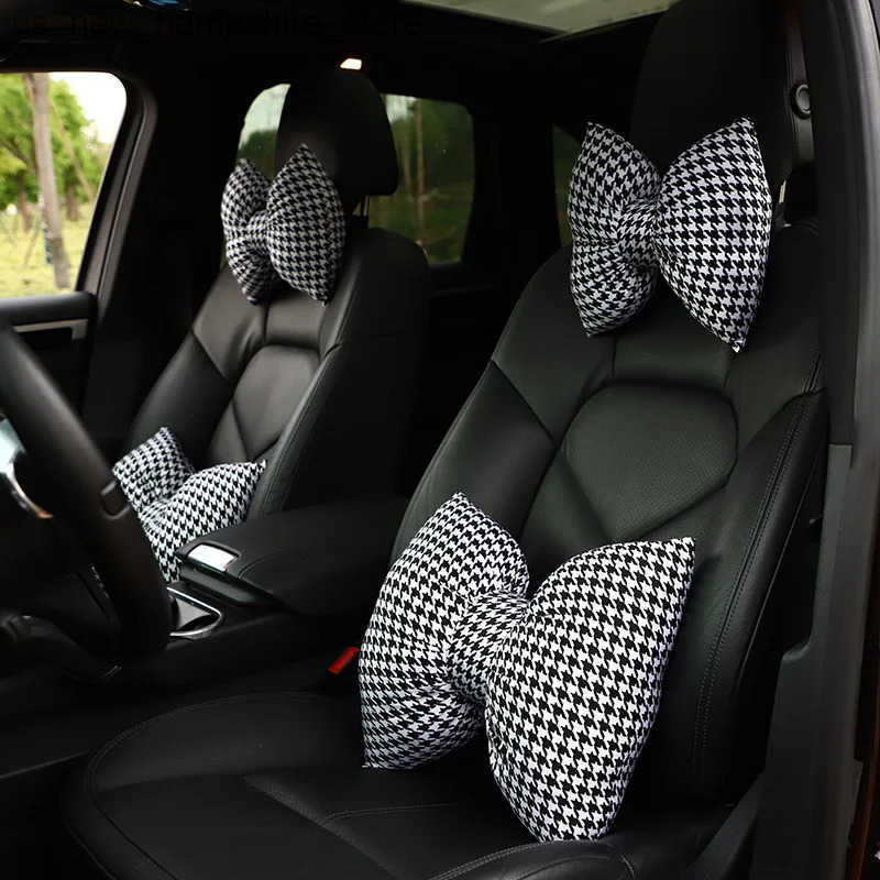 Seat Cushions 1pc Fashion Women Car Headrest Neck Head Pillow Universal Neck Support Cute Girls Car Accessories Interior Products J241125