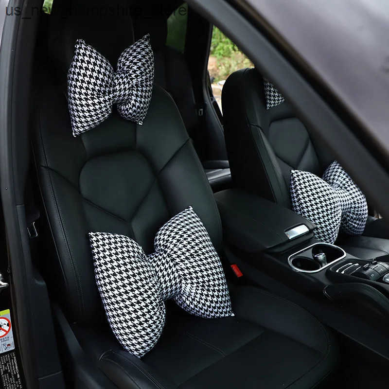 Seat Cushions 1pc Fashion Women Car Headrest Neck Head Pillow Universal Neck Support Cute Girls Car Accessories Interior Products J241125