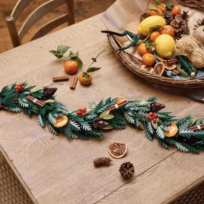 1194pcs 2024 New 10340 Wreath Christmas Model Building Blocks Kit Bricks Creative Diy He Decor Toy For Adt Christmas Gifts M241125