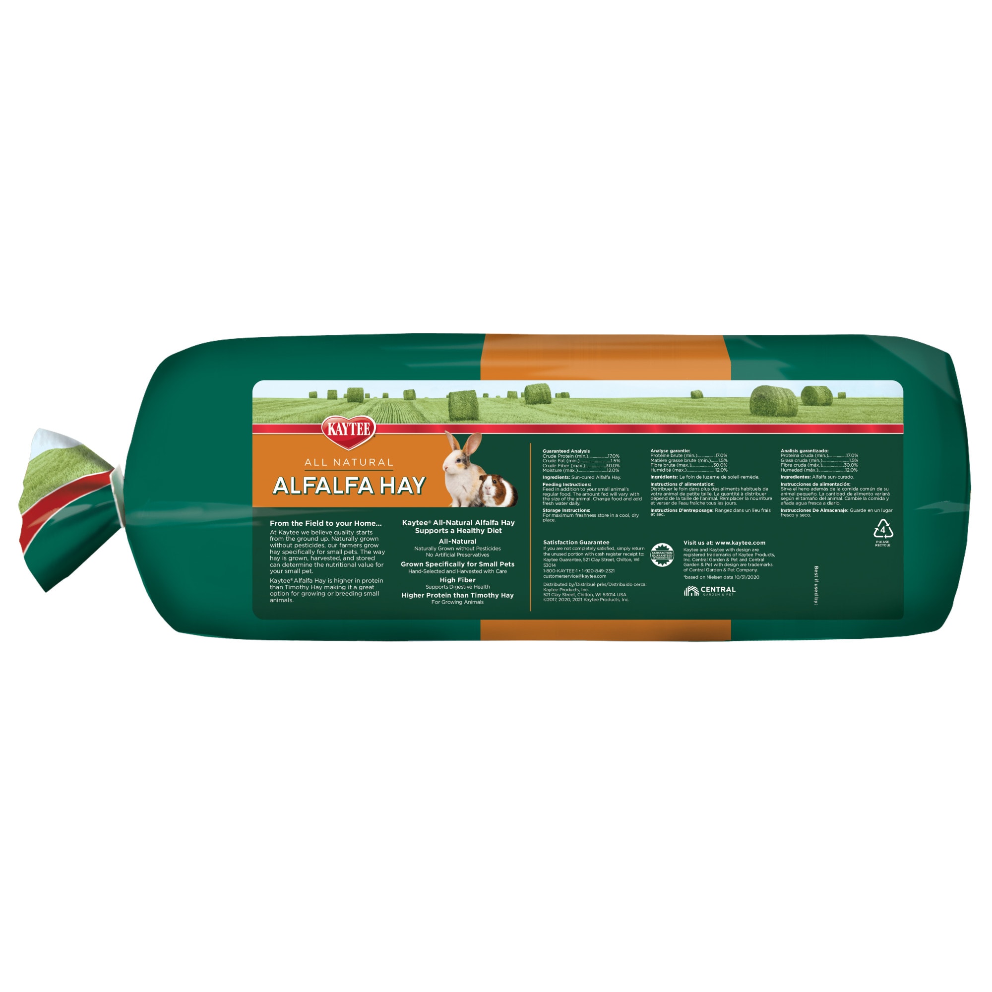 Kaytee Natural Alfalfa Small Animal Mini-Bale