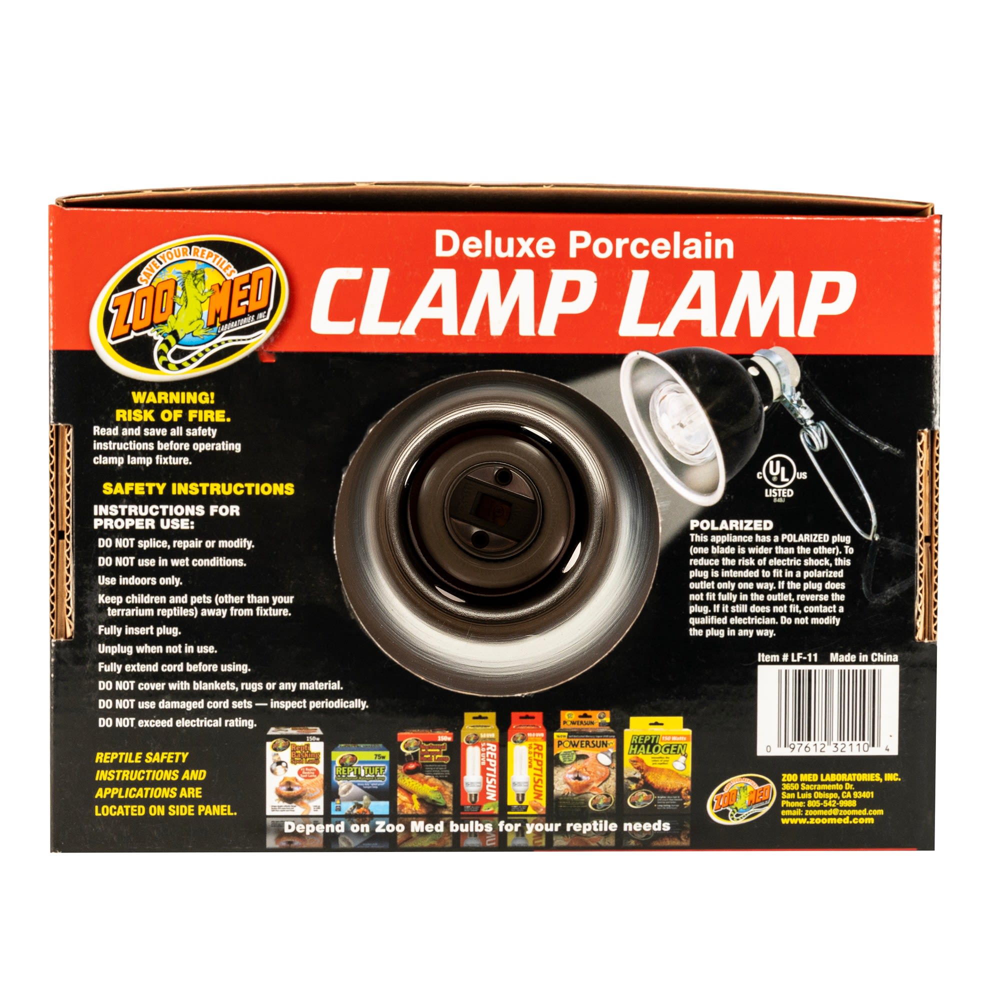 Zoo Med Deluxe Porcelain Clamp Lamp, 5.5"