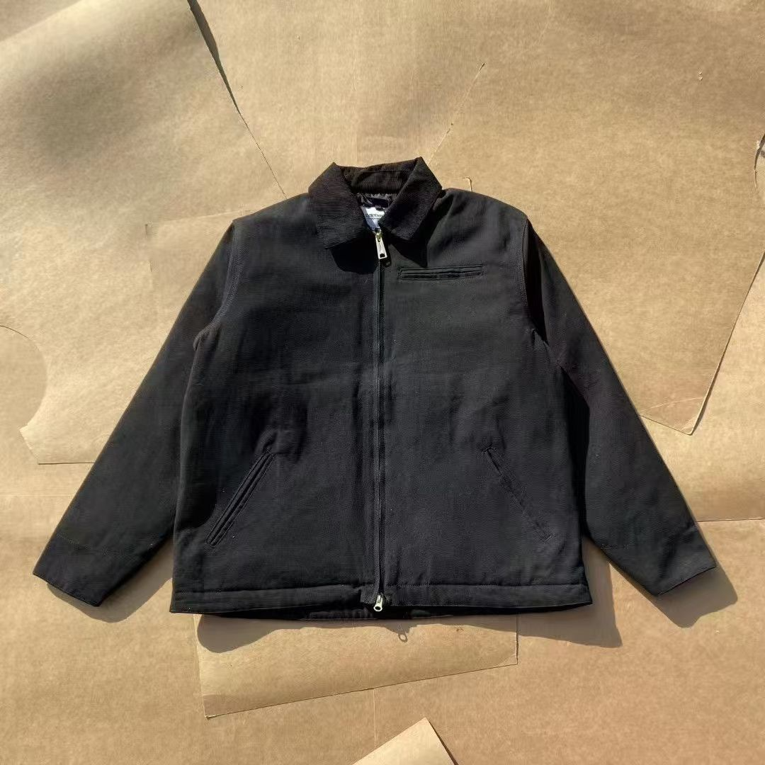 jacket designer jacket mens jackets classic vintage style canvas jacket zip jacket Heavy industry washed work jacket