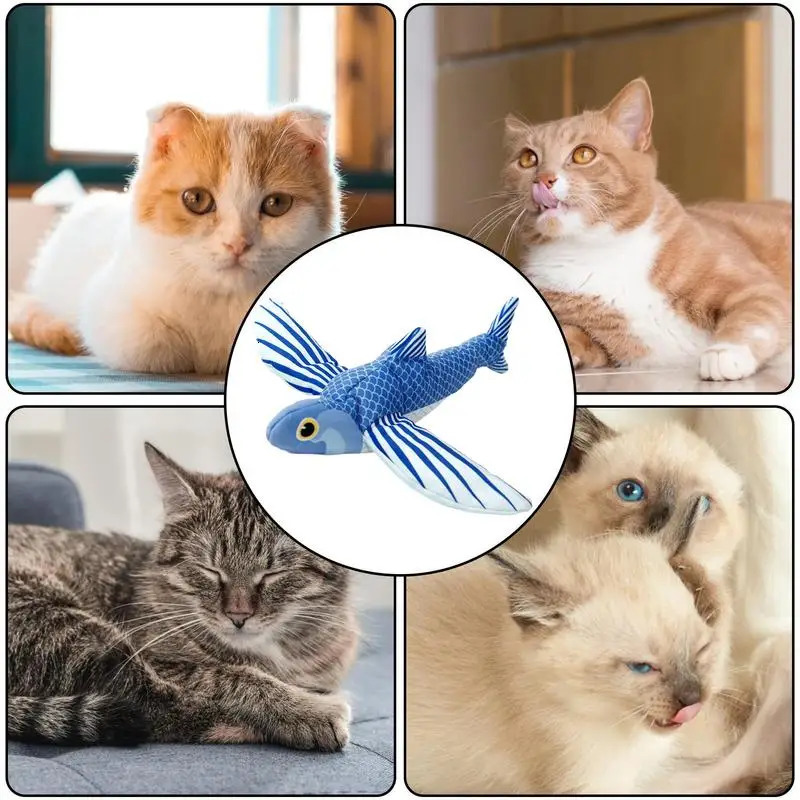 Flying Bird Cat Toy Catnip Toys For Cats Flapping Wings Sparrow Catnip Toys Vivid Chirping Simulation Bird Interactive Cat Toy 241125