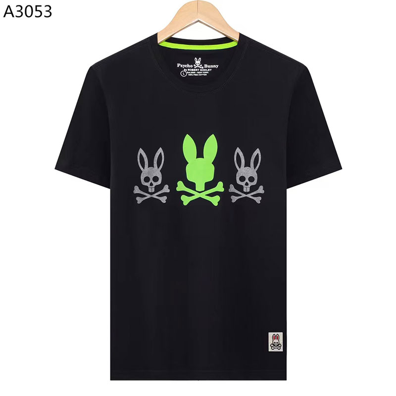 psychological shirt Designer Mens T Shirts tshirt Tshirts tops Short sleeved casual tops Summer fashion casual shirts psycho bunnys clothing Skull Rabbit 07a