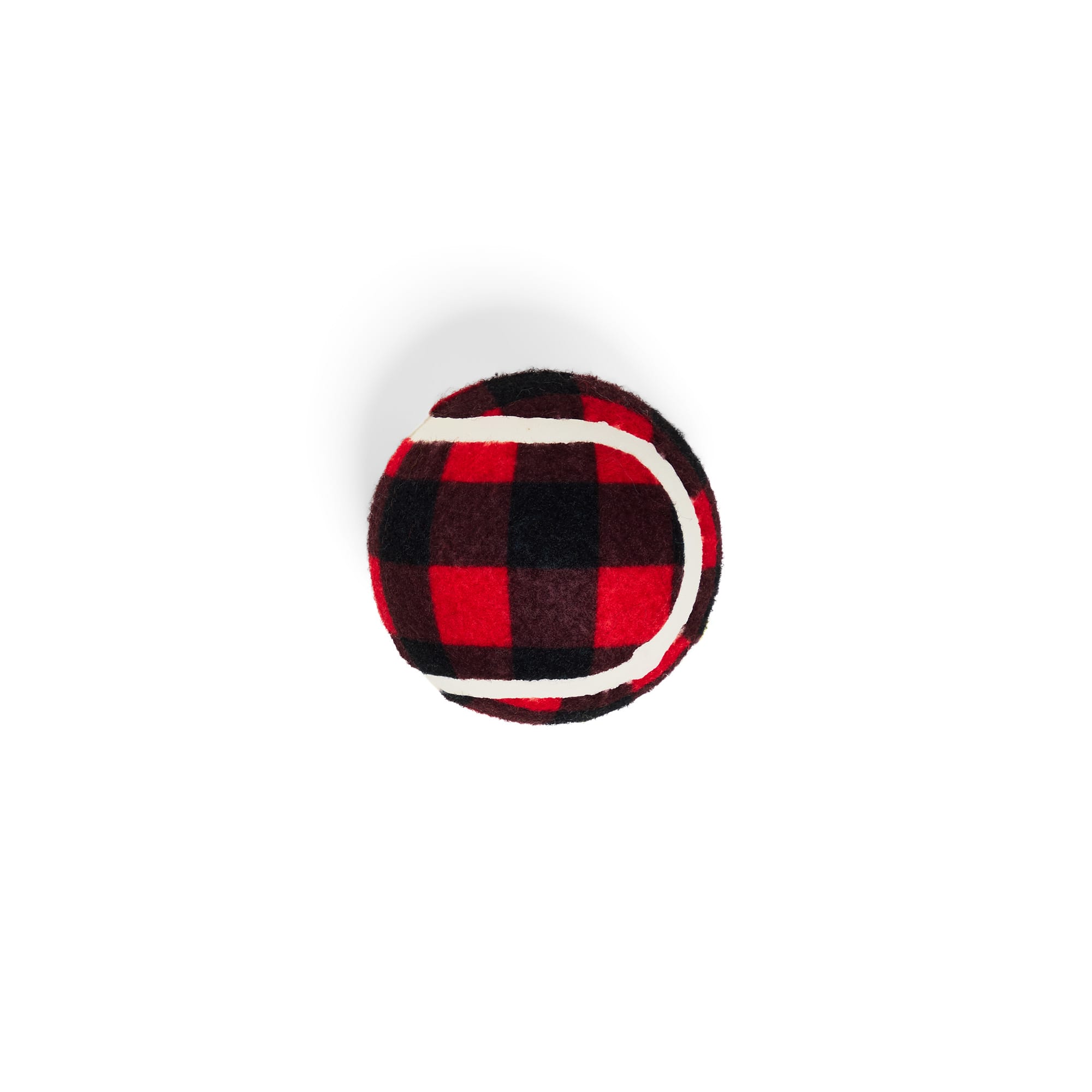 Merry Makings Buffalo Check Tennis Ball Dog Toy, Small
