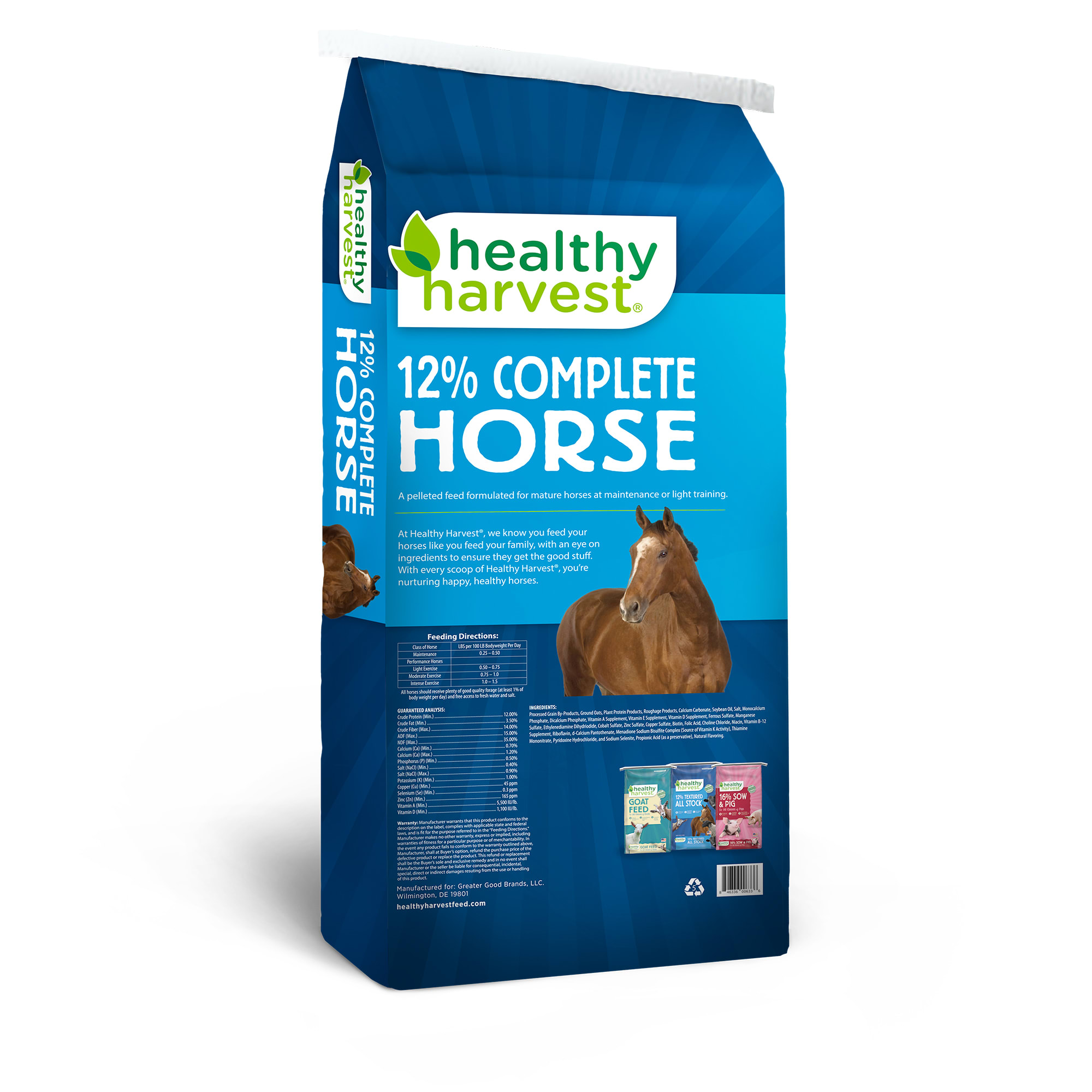 Healthy Harvest 12% Complete Horse Pellet, 40 lbs.