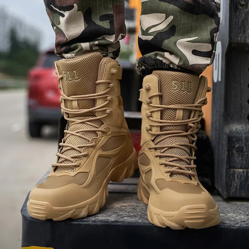 Mens Boot Combat Mens Ankle Boot Tactical Big Size Boot Male Shoes Work Safety Shoes Motocycle Outdoor Boots 241125
