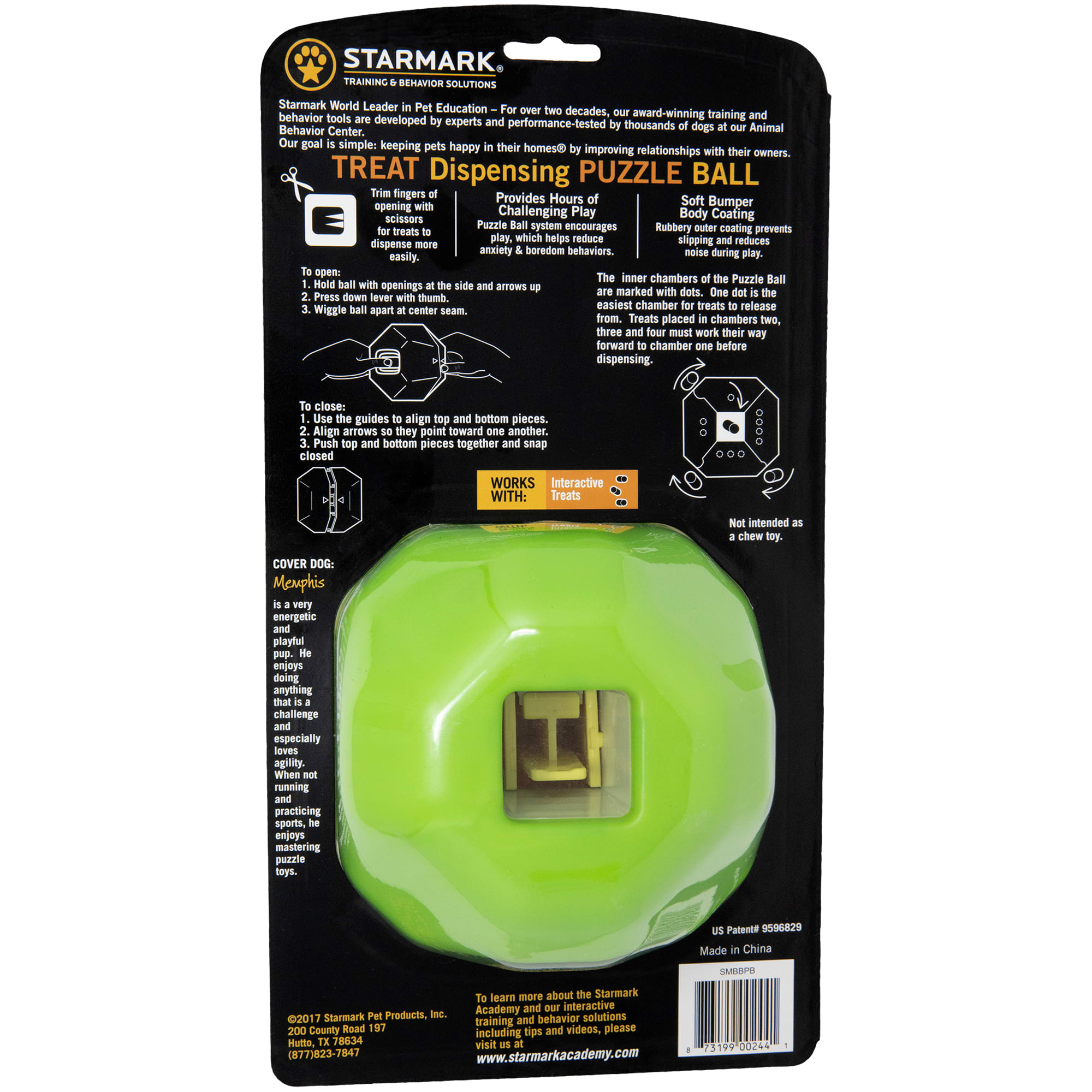 Starmark Treat Dispensing Puzzle Ball Dog Toy