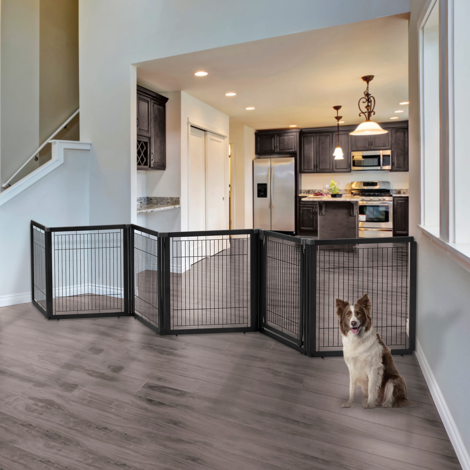 Richell Convertible Elite Six Panel Pet Gate