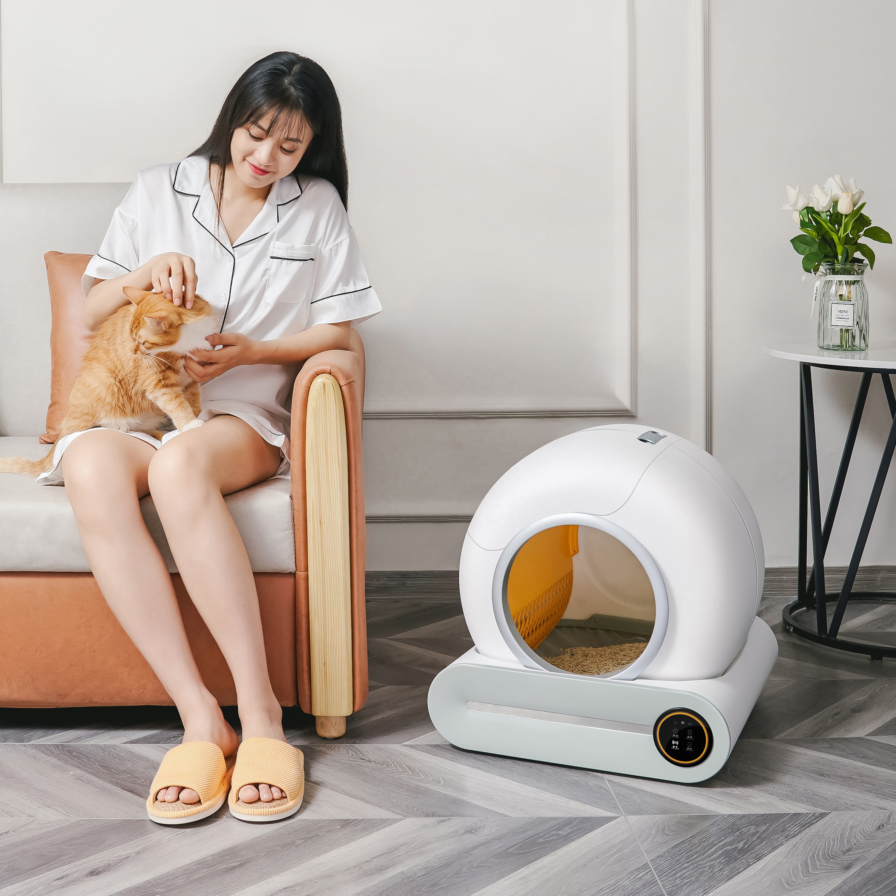 2023 New Design Hot Selling Auto Smart Cat Toilet Tuya APP Self-cleaning Smart Pet Cat Litter Box