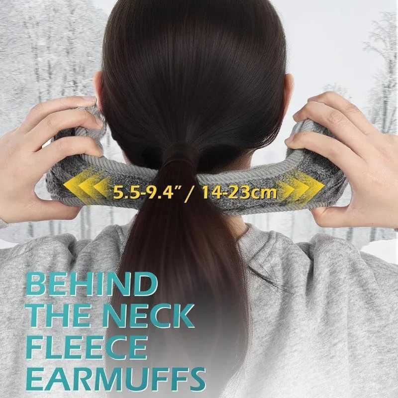 Unisex Warm Knit Earmuffs Winter Outdoor Ear Warmer Thicken Plush Winter Warm Fleece Earmuff Outdoor Warmer Cycling Ear MuffsXJ241126