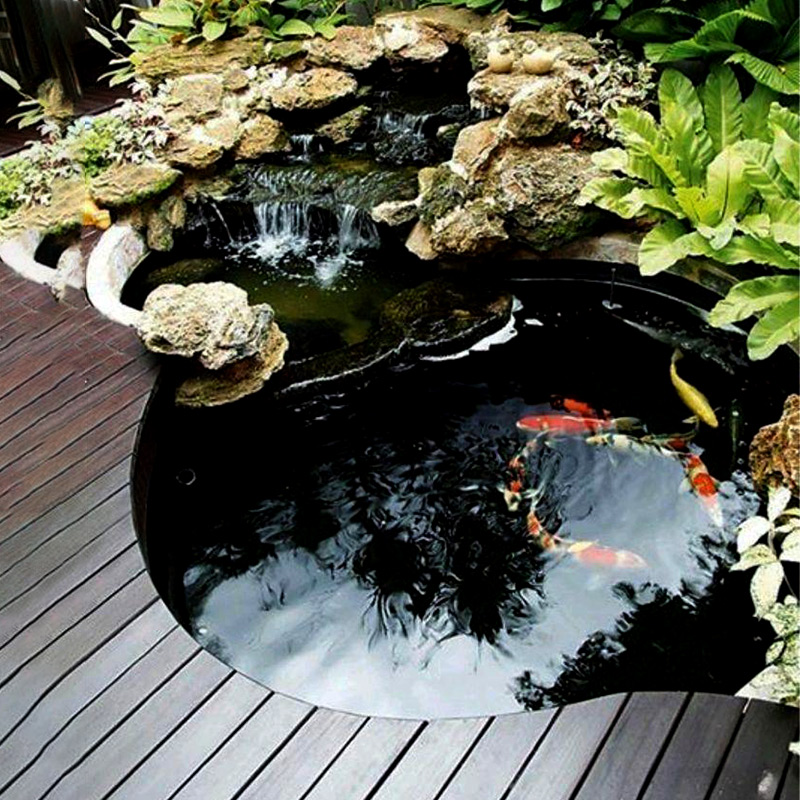 out door house fashion courtyard big 1000 gallon fiberglass fishing artificial pond skimmer koi breeding tank koi fish pond sale