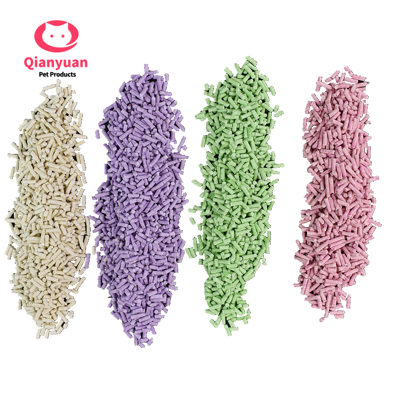 Easy Clean Vacuum Packed Food Grade Nature High Quality 2mm Cat Sand Dust-free Clumping Tofu Cat Litter