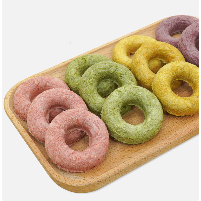 Wholesale freeze-dried pet snacks cat Treats Freeze dried donuts Pet dog snacks and dog food cat snacks