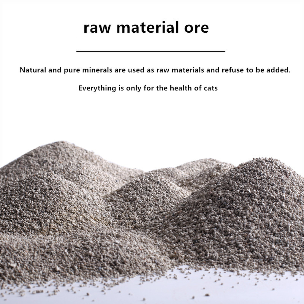 100% Raw Ore Bentonite Cat Litter OEM Customizable Irregular Shape Premium Cat Waste Management Product