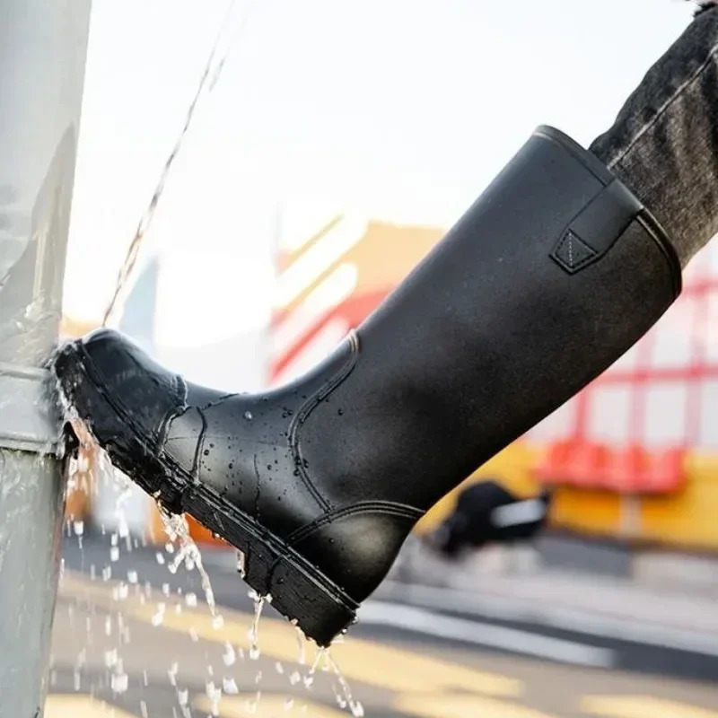 Mens rainproof boots waterproof agricultural mens shoes high and long mud Galohes urban rubber original wear-resistant 241126