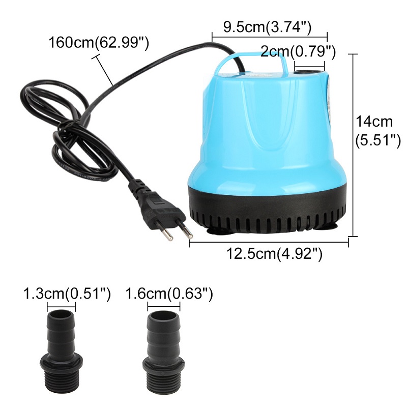 Zaohetian 6W 12W 25W 40W 60W 100W aquarium water pump cooling fan water pump low noise silent suction bottom submersible pump