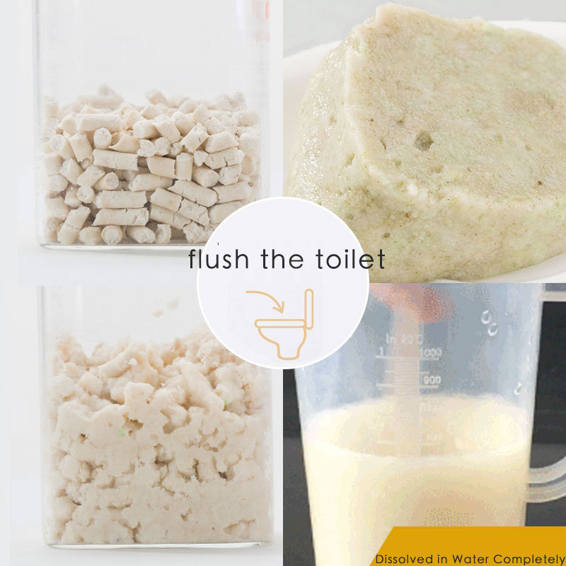 2022 bean curd cat litter plant fiber high-efficiency clumping non-stick bottom grooming sets