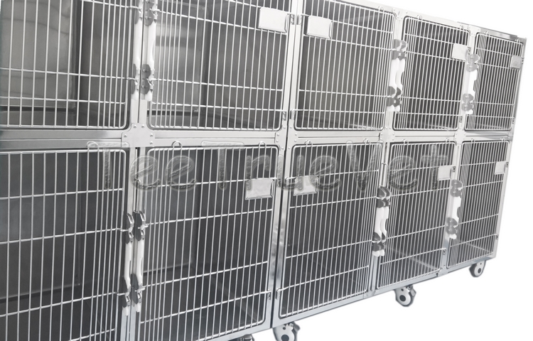 9 door&more multi- unit cage high-quality stainless steel cage full round corner dog cage for vet Type B