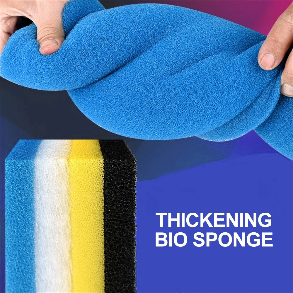 2PCS Fish Tank Aquarium Filter Cotton Easy to Use Purifying Water Quality Thickened Design Aquarium Filter Sponge