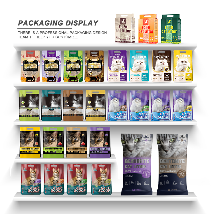 Hot Sale OEM Factory Natural 10L Dust Free Premium Quick Clumping colour Bentonite clay Cat Litter Sand