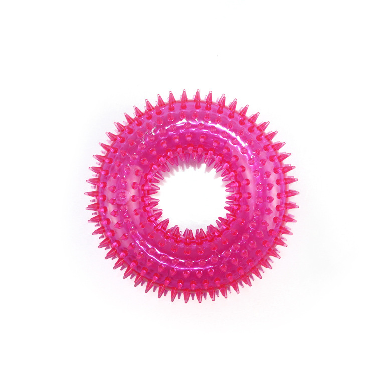 Wholesale High Quality TPR Teething Resistance And Bite Resistance Training Thorn Ring Dog Pet Toys