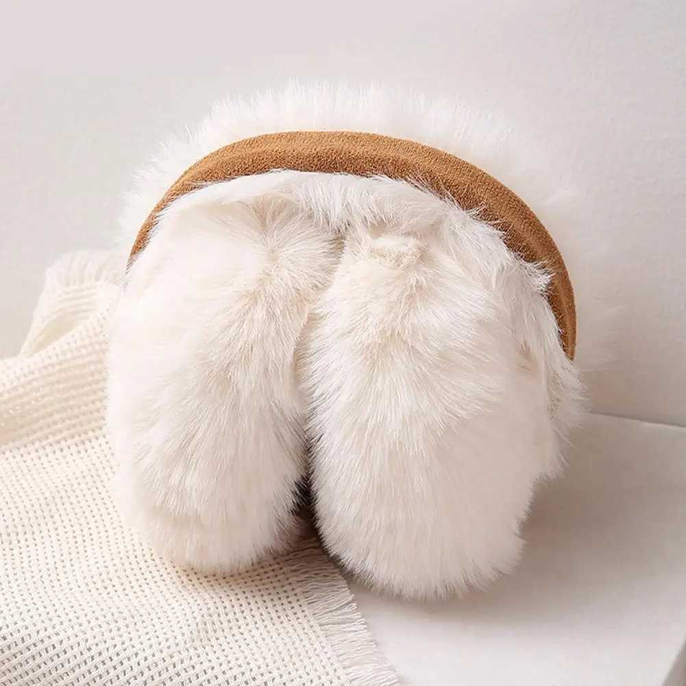 Fashion Plush Ear Muffs Foldable Thicken Ear Cover for Women Men Winter Warm Suede Earfl Outdoor Cold Protection EarmuffsXJ241126
