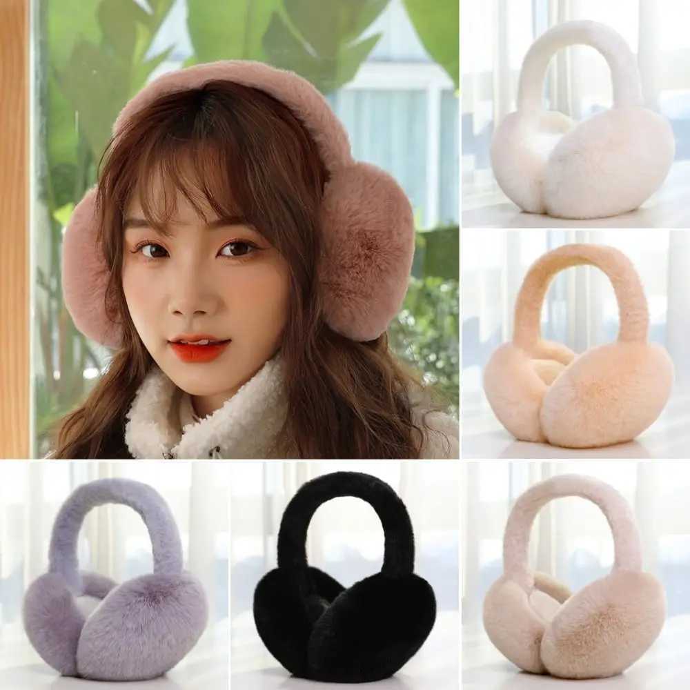 Colorful Soft Plush Ear Warmer Winter Earmuffs Fashion Women Men Ear Cover Ear-Muffs Outdoor Cold Protection Folding EarflXJ241126
