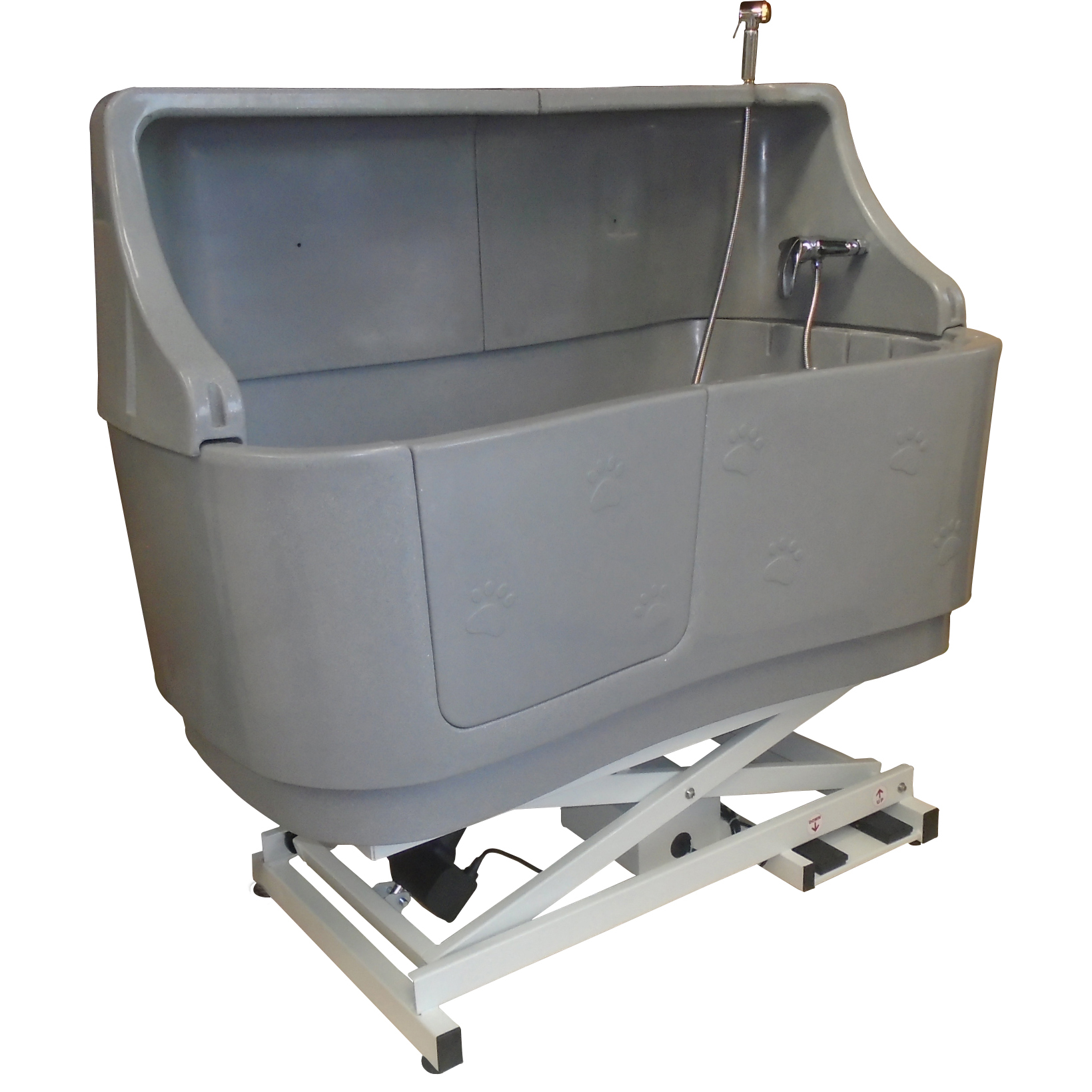 Factory Electric Lifting Plastic Pet Spa Bathtub Dog Grooming Bath with Backside Splasher