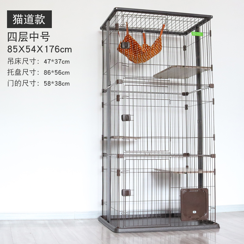 cage household indoor cat cage cat villa large 2 / 3 floor solid wood frame cat cage big large