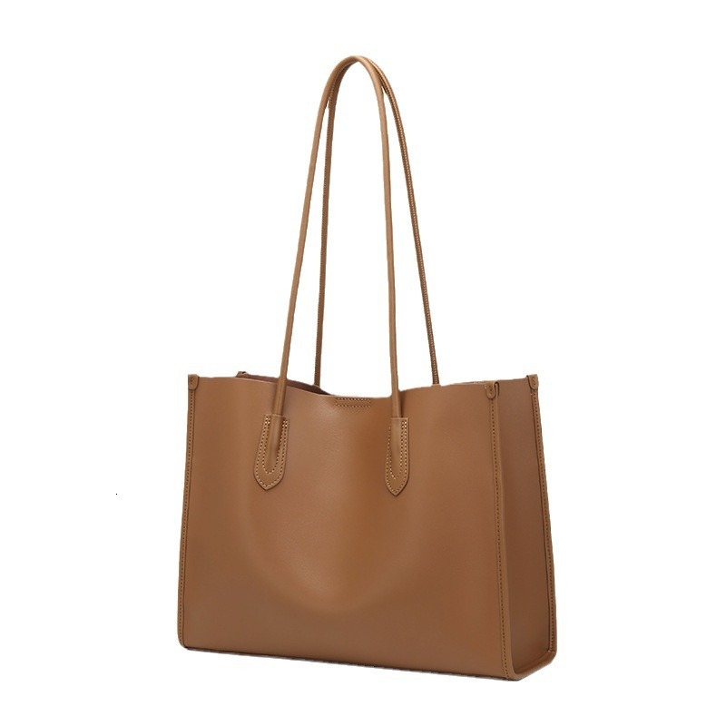 Leather Premium Large Capacity Underarm Tote Work Commuter Women's Bucket Bag