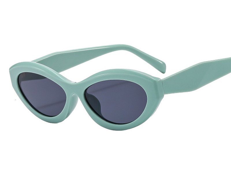 Men's and women's elliptical small frame cat-eye sunglasses, fashion trend sunscreen sunglasses net red sunglasses