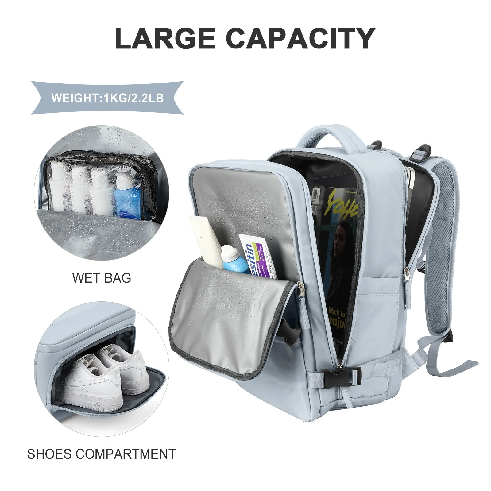 Backpack 40x20x25 Ryanair Travel Backpack for Women Men Personal Item Carry on Backpack Business Weekender Laptop Backpack 241114