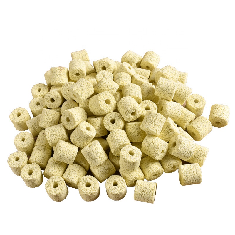 Factory Fish Tank Biochemical Ball Yellow Round 20mm Bacteria House Nitrifying Bacteria House Aquarium Filter Ceramic Ring