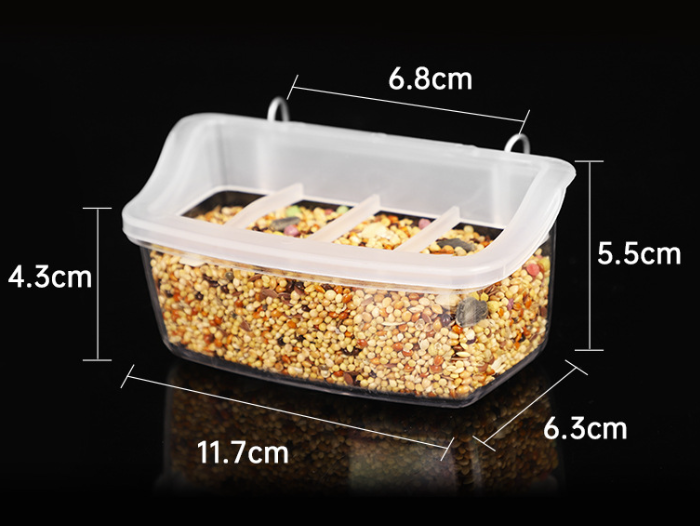 Hot Selling Parrot Hanging Plastic Water Food Bowl Pigeon Bird Feeder For Small Animal Outdoors Tree Hanging Type