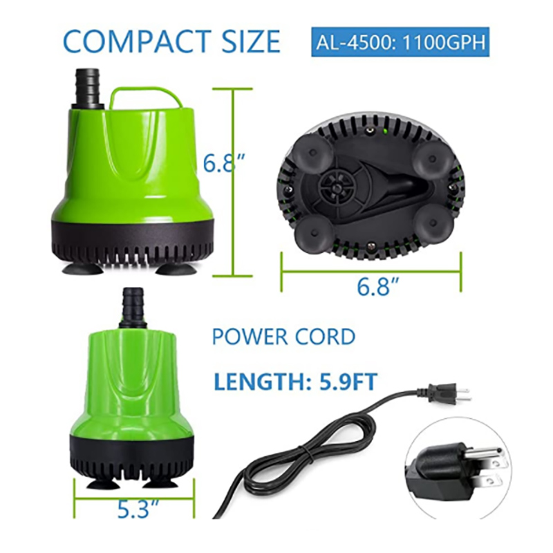 Zaohetian 6W 12W 25W 40W 60W 100W Bottom suction brushless fish tank pump garden fountain pump aquarium pump